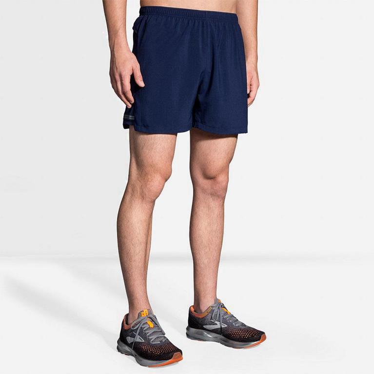 Brooks Sherpa 5 NZ - Men's Running Shorts - Blue (89532-DPTJ)